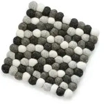 CILIO Untersetzer aus 100% Schafwolle LANA GRIGIO eckig 21 x 21 cm grau