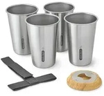 BLACK+BLUM Set 4 Edelstahl-Becher 0,5 Liter f&uuml;r Camping, Picknick