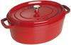 STAUB France Cocotte 33 cm oval 6,7 Liter Gusseisen rot