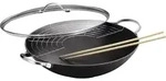 KUHN RIKON Wok JAMPUR 36 cm Gusseisen mit Glasdeckel INDUKTION
