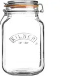 KILNER B&uuml;gelverschlussglas eckig 1,5 Liter Vorratsglas Einmachglas