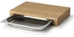 CONTINENTA Schneidebrett Eiche mit Edelstahl Schublade 39 x 27 x 6 cm