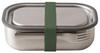 BLACK+BLUM Lunchbox Edelstahl mit Gabel groß 20 x 15 x 6,5 cm olive