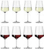 RITZENHOFF 8er-Set LICHTWEISS JULIE 4 x Rotweinglas 4 x Weißweinglas