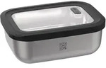 GEFU Frischhaltedose PROVIDO 1,3 Liter rechteckig Edelstahl mikrowellentauglich