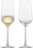 ZWIESEL GLAS Serie PURE Champagnerglas 2 Stück Inhalt 297 ml mit Moussierpunkt