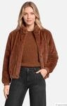Kunstfell-Jacke mit Taschen