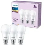 3er Set PHILIPS LEDclassic E27 A65 13W = 100W 1521lm 2700K warmwei&szlig;