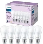 6er Set matt PHILIPS LED Lampe E27 A67 13W = 100W 1521lm 4000K kaltwei&szlig;