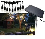 ChiliTec Biergarten-Lichterkette "CT-BGL 10Solar" 2m + 4,5m, 10x Filament Led Lampe,