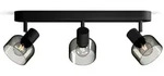 Philips 3er Sleet Deckenstrahler in Schwarz IP20 - E14 Fassung - aus Glas und...