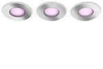 Philips Hue White & Color Ambiance 3er-Set Xamento Einbauspot in Chrom IP44 -