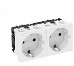 OBO STD-D0 RW2 Schutzkontakt-Steckdose 2fach 0&deg; reinwei&szlig; 16A 250V