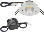 EVN LED Deckeneinbau rund schwenkbar chrom 6W 3000K DIMM