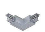 Paulmann 91370 ProRail3 L-Verbinder Erde au&szlig;en Silber Metall Kunststoff 3-Phasen
