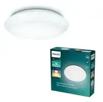 Runde wei&szlig;e Philips myLiving LED Deckenleuchte Cinnabar warmwei&szlig;es Licht