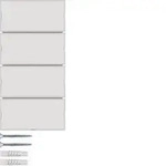 Berker 80164780 KNX Tastsensor 4-fach Komfort mit Beschriftungsfeld KNX S.1/B.x