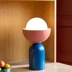 OSRAM Tischleuchte Decor Bowl Table in Blau/ Rosa &Oslash; 20 cm aus Stahl mit E14...