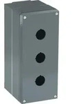 ABB 080SP3 Metallgeh&auml;use, 3 Befehlsstellen, grau, Aluminium, IP66 mit &Ouml;ffnung...