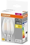 2er-PACK OSRAM BASE Classic E14 RETROFIT LED Gl&uuml;hbirnen MATT 4W=40W warmweisses