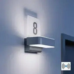 STEINEL L 820 S LED Wandleuchte & Hausnummernleuchte in Silber mit Sensor