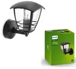 Philips myGarden Au&szlig;en Wandleuchte Creek Schwarz in nostalgischer Laternenform
