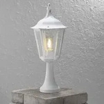 Konstsmide 7214-250 Firenze Sockelleuchte wei&szlig; lackiertes Aluminium, klares Glas