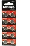 10er-Blister Camelion Alkaline Knopfzellen AG13 Typ LR44, 1,5V, 11,6x5,4mm