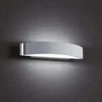 Abgerundete Helestra LED Wandleuchte YONA aluminium poliert - mattwei&szlig;