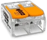 Wago 221-612 Verbindungsklemme mit Hebel transparent 2 Leiter 0.50-6mm2