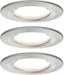 Paulmann 93458 Einbauleuchte Set Nova Coin rund starr LED 3x6.5W 2700K Eisen