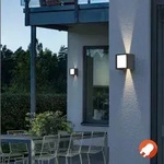 Konstsmide 7946-370 Cremona Wandleuchte anthrazit lackiertes Aluminium, gefrostetes