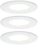 3-er Set Alu Einbauleuchten Nova Coin 3-stepdim LED warmwei&szlig;es Licht Wei&szlig; Paulmann