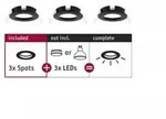 Paulmann 92481 EBL Choose 3er Spot starr max 3x10W 230V 51mm Schwarz matt Alu -