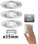 Paulmann 92975 EBL Set Nova mini Plus Coin EasyDim schwenkb 3x4,2W 2700K 230V Alu