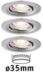 Paulmann 94295 EBL Nova mini Coin rund schwenkbar LED 3x4W 310lm Eisen geb&uuml;rstet/Alu