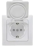 ChiliTec DELPHI Schutzkontakt-Steckdose IP44 250V~/ 16A, inkl. Rahmen, UP, wei&szlig;