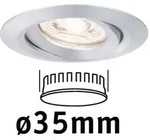 Paulmann 94296 EBL Nova mini Coin rund schwenkbar LED 1x4W 310lm Alu gedreht/Alu