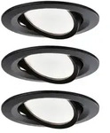Paulmann 94471 EBL Nova Coin rund schwenkbar LED 3x6,5W 2700K 230V Schwarz matt/Alu