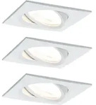 Paulmann 93454 Einbauleuchte Set Nova Coin eckig schwenkbar LED 3x6.5W 2700K