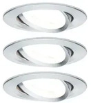 Paulmann 93433 Einbauleuchte Set Nova rund schwenkbar LED 3x6.5W 2700K GU10 Alu