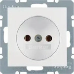 Berker 6167038989 Steckdose ohne SK S.1/B.3/B.7 pw gl&auml;nz