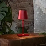 Sigor Mini Akku-Tischleuchte NUINDIE rund kirschrot dimmbar 25cm IP54 In- & Outdoor