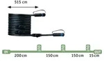 Paulmann 94596 Plug & Shine 5 Meter Kabel IP68 2x1,5qmm Schwarz