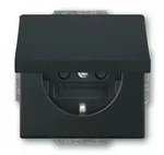 Busch-Jaeger 20 EUKBR-885 SCHUKO&reg; Steckdosen-Einsatz mit Klappdeckel und int. erh.