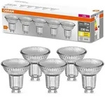 5er-PACK OSRAM LED Base PAR16 GU10 LED Strahler 2.6W wie 35W 36&deg; 2700K Glas