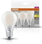 3er PACK Osram E27 BASE LED-Leuchtmittel warmweisses Licht mattierte...