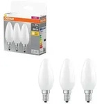 3er OSRAM E14 LED Base Classic B 60 Kerze matt 5,9W wie 60W warmwei&szlig; f&uuml;r