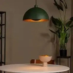 Lucide SIEMON Pendelleuchte &Oslash;40cm E27 Gr&uuml;n 40W Stahl h&ouml;henverstellbar dimmbar