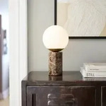 Nordlux Lilly Marble Braun moderne Tischlampe dekorative Leuchte